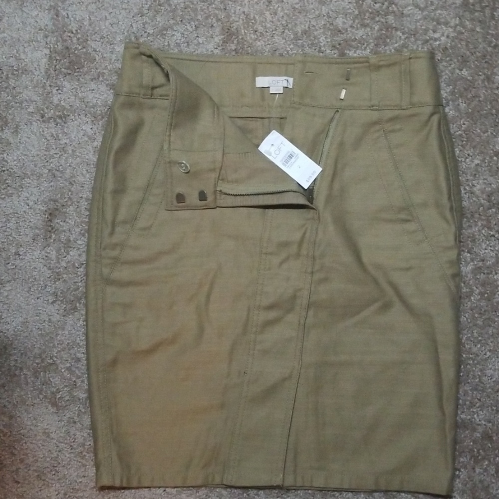 LOFT nwt cargo skirt brown size 2